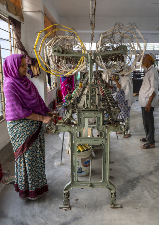 Workers in a silk factory, Rajshahi Division, Rajshahi, Bangladesh