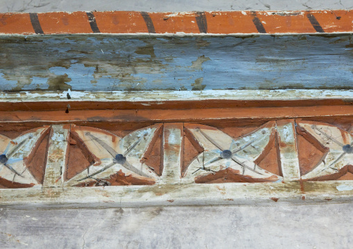 Plasterwork decorations in an old house, Rajshahi Division, Manda, Bangladesh