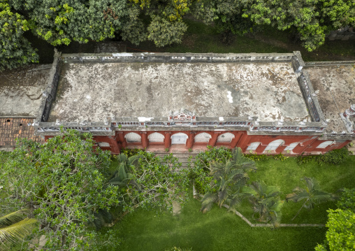 Aerial view of an old heritage house, Dhaka Division, Delduar, Bangladesh