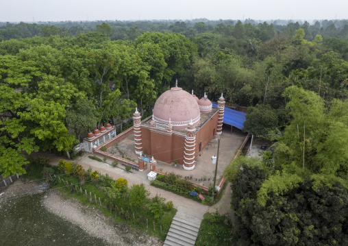 Aerial view of Atia mosque, Dhaka Division, Delduar, Bangladesh