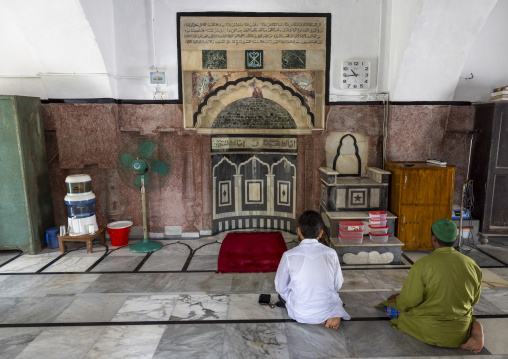 Muslim men praying inside Delduar Zamindar Bari Jame Masjid mosque, Dhaka Division, Delduar, Bangladesh