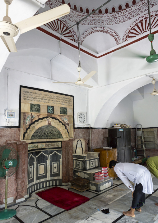 Muslim men praying inside Delduar Zamindar Bari Jame Masjid mosque, Dhaka Division, Delduar, Bangladesh