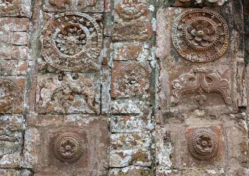 Terracotta floral scroll details on Atia Mosque, Dhaka Division, Delduar, Bangladesh