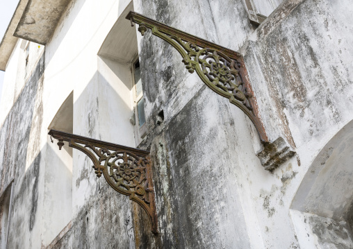 Old part of a balcony in Balihati Palace, Dhaka Division, Saturia, Bangladesh