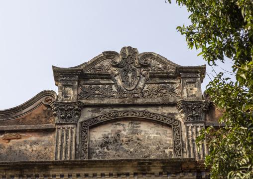 Heritage house facade decoration inside Balihati Palace, Dhaka Division, Saturia, Bangladesh