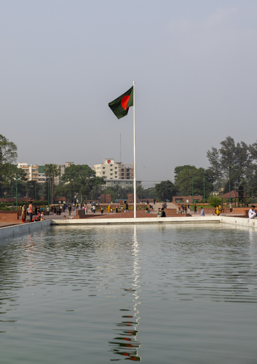 Flag at Jatiyo Sriti Shoudho National Martyrs Memorial, Dhaka Division, Savar, Bangladesh