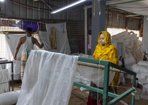 Workers in a textile factory, Dhaka Division, Rupganj, Bangladesh