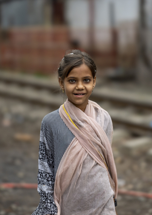 Portrait of a bangladeshi girl from Jhautala slum, Chittagong Division, Chittagong, Bangladesh