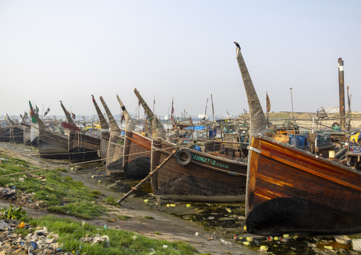 Trawlers in the fish market, Chittagong Division, Chittagong, Bangladesh