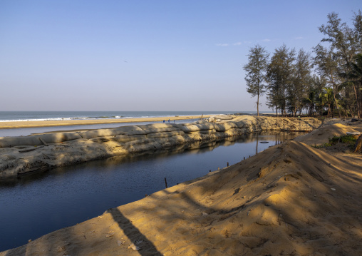 Protection from erosion on the beach, Chittagong Division, Ramu, Bangladesh