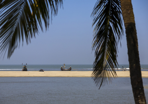 Traditional Bangladeshi moon fishing boats, Chittagong Division, Ukhia, Bangladesh