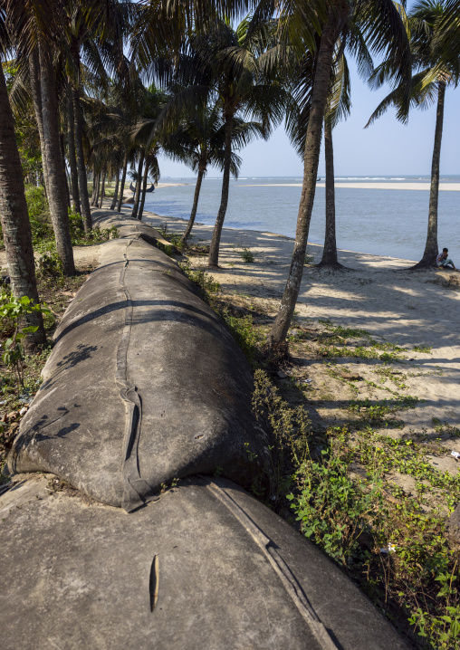 Protection from erosion on the beach, Chittagong Division, Ukhia, Bangladesh