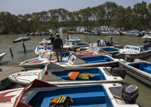 Taxi boats at the jetty, Chittagong Division, Maheshkhali, Bangladesh