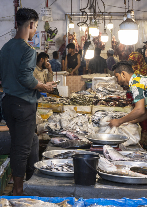 Fresh fish for sale at Chakma fish market, Chittagong Division, Rangamati Sadar, Bangladesh