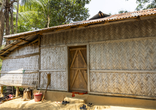 Traditional Chakma bamboo house, Chittagong Division, Rangamati Sadar, Bangladesh