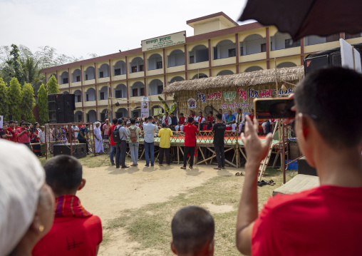 Chakma peoplein tradtional clothing  celebrating Biju festival, Chittagong Division, Kawkhali, Bangladesh