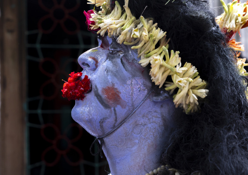 Portrait of Lord Shiva during Lal Kach festival, Dhaka Division, Munshiganj Sadar, Bangladesh