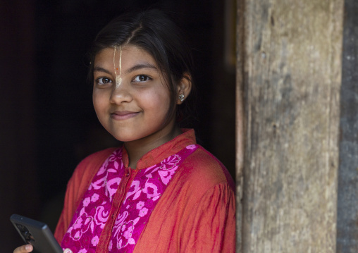 Portrait of a bangladeshi hindu girl, Dhaka Division, Tongibari, Bangladesh