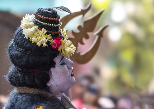 Portrait of Lord Shiva during Lal Kach festival, Dhaka Division, Tongibari, Bangladesh