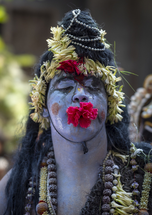 Portrait of Lord Shiva during Lal Kach festival, Dhaka Division, Tongibari, Bangladesh