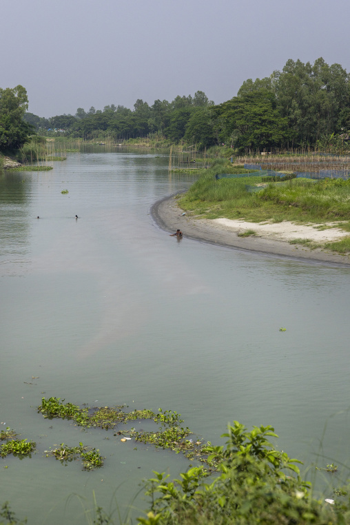 Quiet river landscape, Dhaka Division, Tongibari, Bangladesh