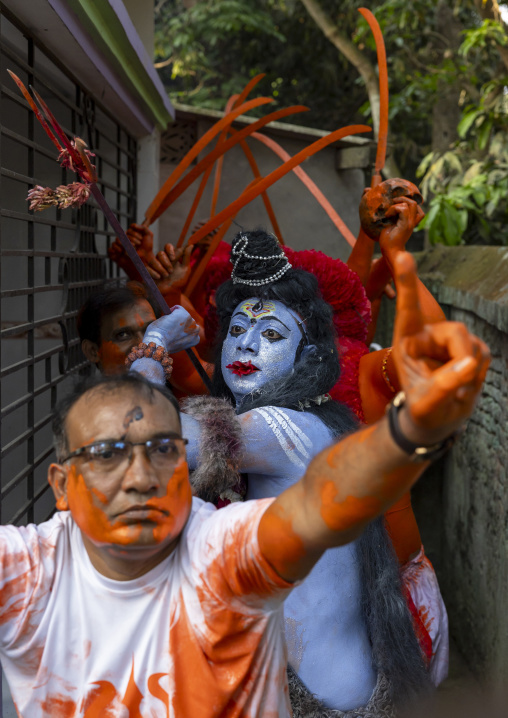 Lord Shiva procession during Lal Kach festival, Dhaka Division, Munshiganj Sadar, Bangladesh