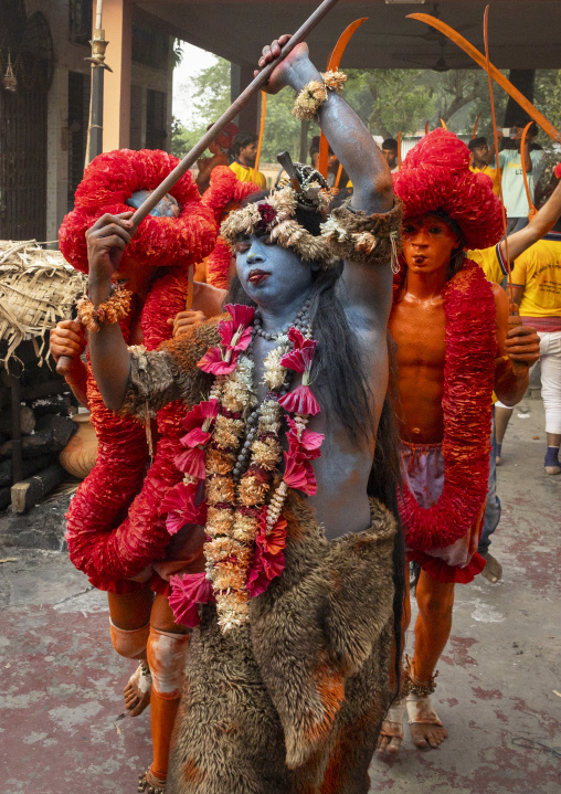 Lord Shiva procession during Lal Kach festival, Dhaka Division, Munshiganj Sadar, Bangladesh