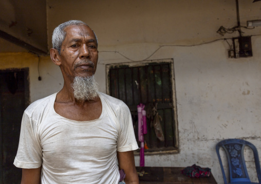 Portrait of a bangladeshi man with a white beard, Dhaka Division, Dhaka, Bangladesh