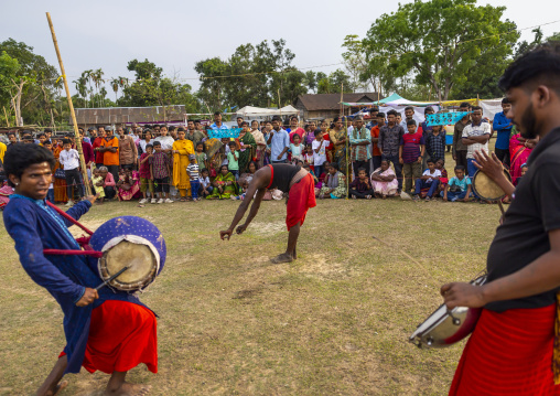 Devotees performing during Charak Puja hindu festival, Sylhet Division, Kamalganj, Bangladesh