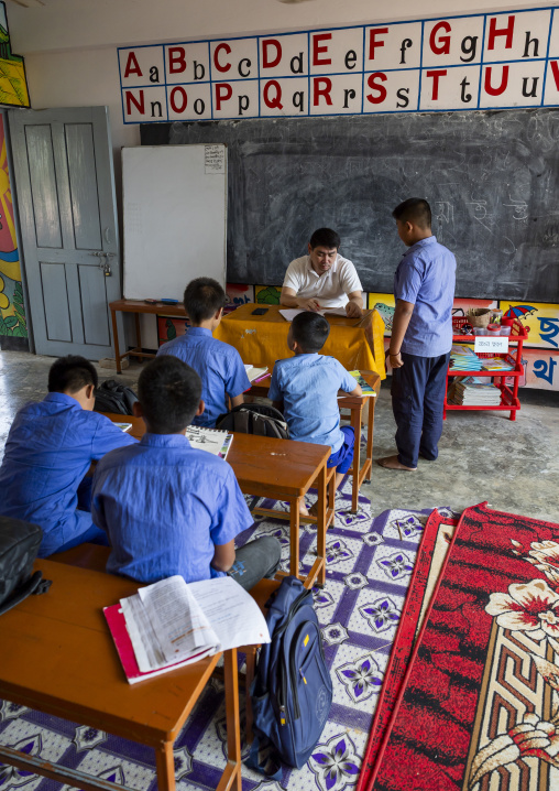 Bawm ethnic group pupils in school, Chittagong Division, Bandarban, Bangladesh