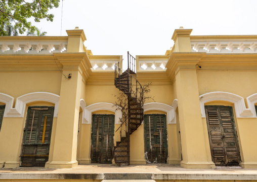 Iron staircase in Natore Rajbari, Rajshahi Division, Natore, Bangladesh