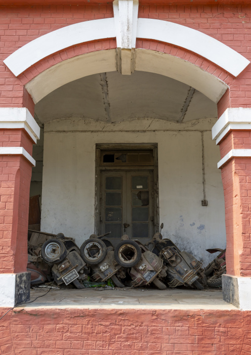Abandonned crashed motorcycles, Khulna Division, Jessore, Bangladesh