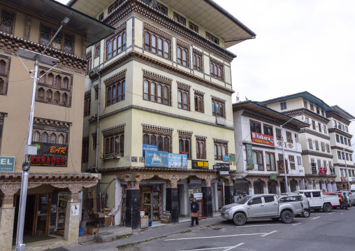 Shops along the street, Chang Gewog, Thimphu, Bhutan