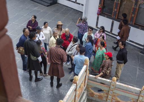 Indian tourists visiting the Institute of Zorig Chosum, Chang Gewog, Thimphu, Bhutan
