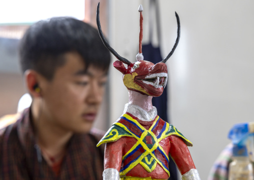 JimZo art of sculpting at the Institute of Zorig Chosum, Chang Gewog, Thimphu, Bhutan