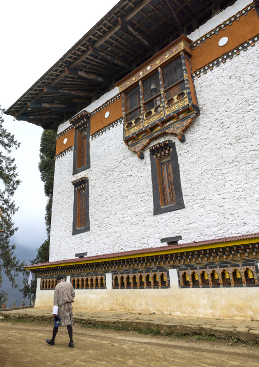 Bhutanese man in Tashigang gonpa, Punakha dzongkhag, Punakha, Bhutan