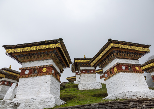 Dochula with 108 stupas or chortens, Punakha, Dochula Pass, Bhutan
