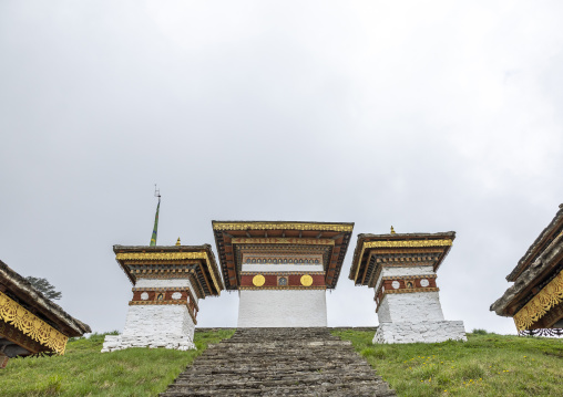 Dochula with 108 stupas or chortens, Punakha, Dochula Pass, Bhutan