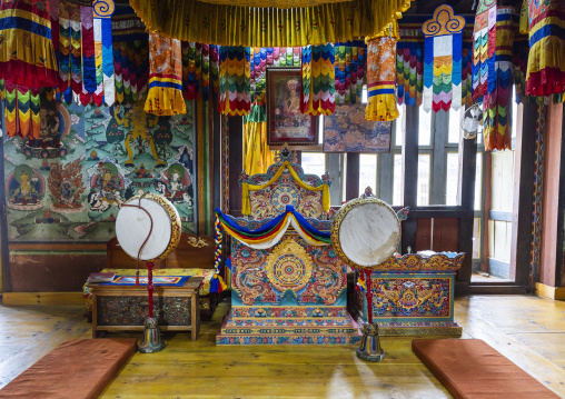 Inside Nyenzer Lhakhang temple, Thedtsho Gewog, Wangdue Phodrang, Bhutan