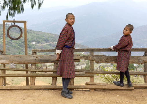 Bhutanese boys in Rubesa Primary School, Wangdue Phodrang, Rubesagewog, Bhutan