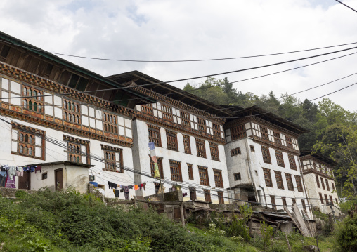 Bhutanese traditional houses, Trongsa District, Trongsa, Bhutan