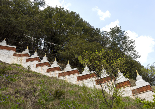 Kurjey lhakang stupas, Chhoekhor Gewog, Bumthang, Bhutan