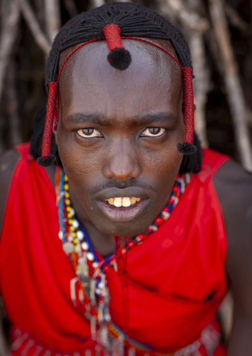 Portrait of a maasai warrior, Nakuru county, Nakuru, Kenya
