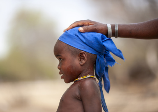 Young Mucubal tribe girl, Namibe Province, Virei, Angola
