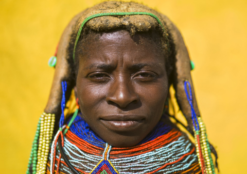 Mwwila tribe woman portrait, Huila Province, Chibia, Angola