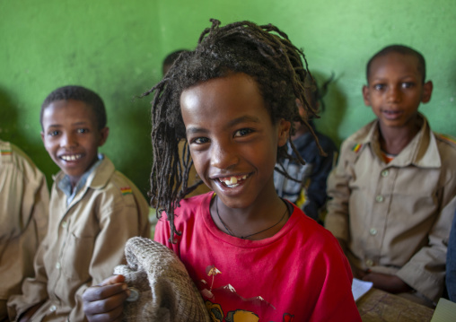 Rasta children in jamaican school, Oromia, Shashemene, Ethiopia