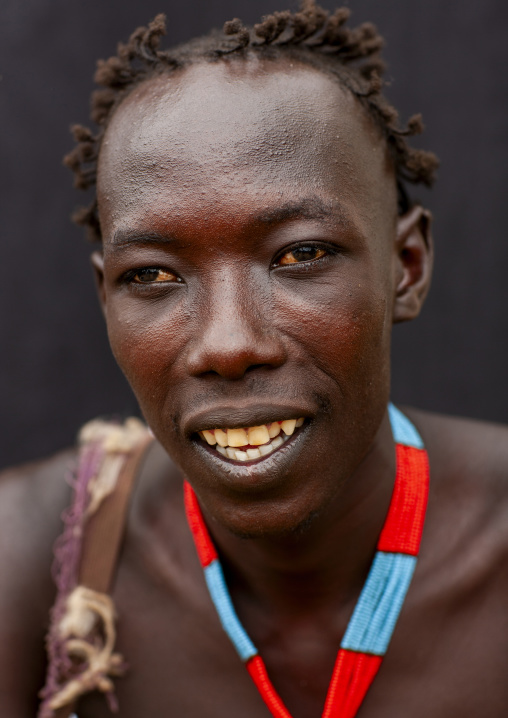 Portrait of a Karo young man, Omo valley, Korcho, Ethiopia