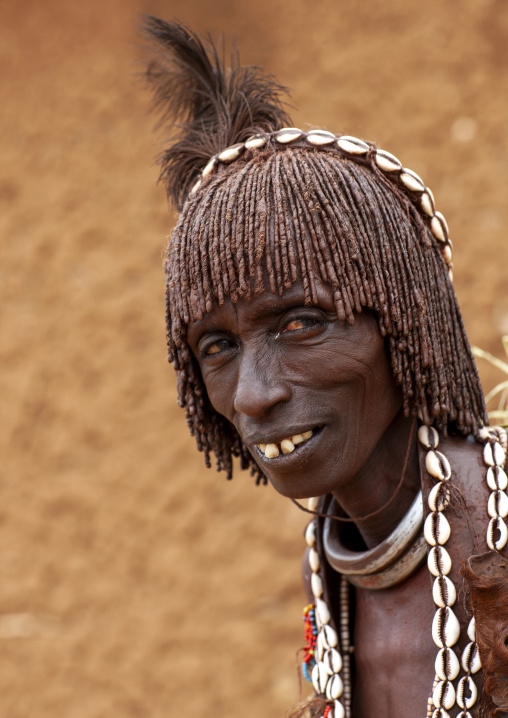 Portrait of a Hamer woman, Turmi, Omo valley, Ethiopia