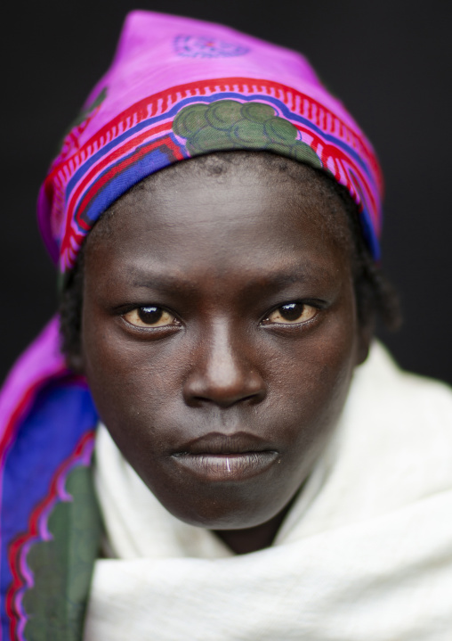 Portrait of a Menit tribe girl, Omo valley, Tum, Ethiopia