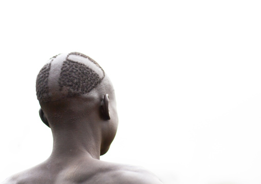 Surma tribe man haircut, Omo valley, Kibish, Ethiopia